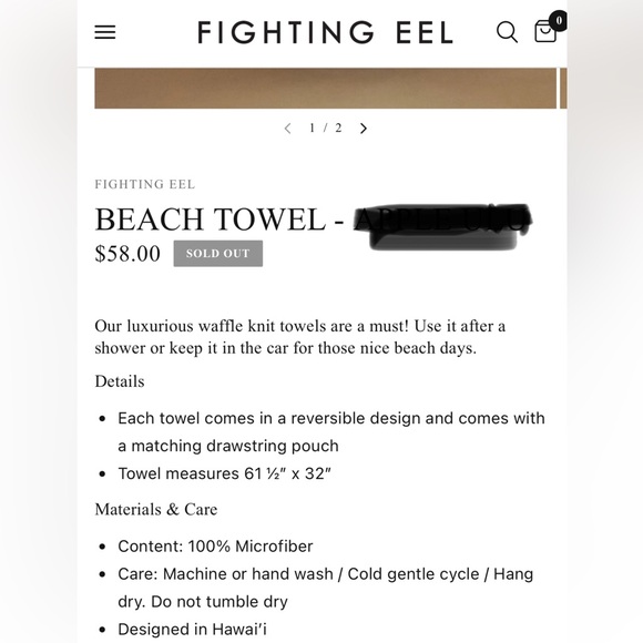 Fighting Eel waffle beach towel leopard. Pink tan. Brand new. - Picture 5 of 5